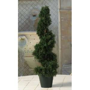  Two 2 ft Outdoor Cedar Spiral Topiary Tree