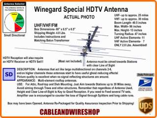 WINEGARD HD TV Off Air UHF VHF HDTV Antenna FAST SHIP  