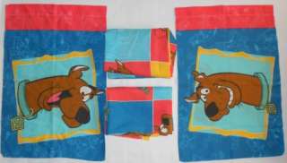 SCOOBY DOO 4 Piece TWIN Sheet Bed Set Fabric Material  