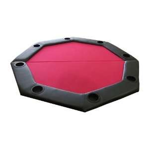  Padded Octagon Folding Poker Table Top w/ Cup Holders 