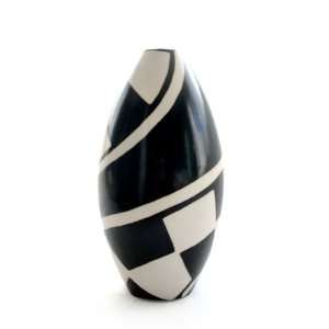  Contemporary Art Pottery   Modern Decor Vase Checkerboard 