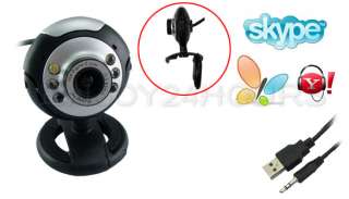 0M USB 6 LED Webcam Camera w/ MIC PC Lap. Skype