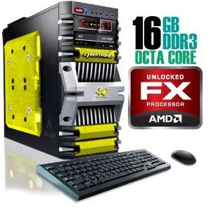   2221DBYQ, AMD FX Gaming PC, W7 Home Premium, Black/Yellow: Electronics