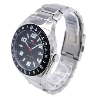   Tommy Hilfiger Mens Black Stainless Steel Sport Watch Bracelet 1790534
