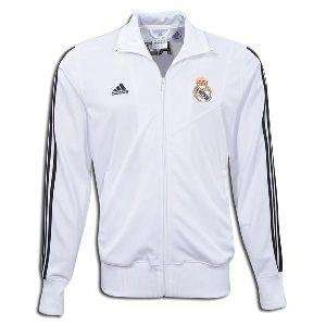 adidas Real Madrid Mens Track Jacket   White Small  