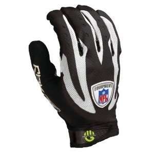  Reebok NFL Velocity Grip Football Gloves (Black, White XL 