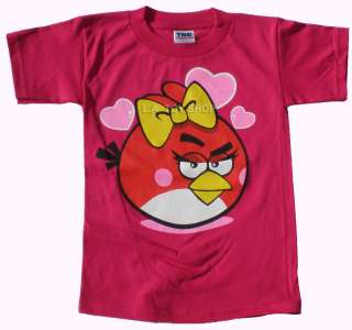 Kids Angry Birds Funny T Shirt Girl Pink All Sizes Tee streetwear FREE 