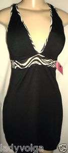 BABY PHAT Womens Swimwear Cover Up Dress Black Jersey szS $54 NWT 