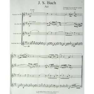    Air on the G String for Saxophone Quartet J.S. Bach Books
