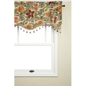   Gras 75 Inch by 18 Inch Scalloped Valance, Multi Color