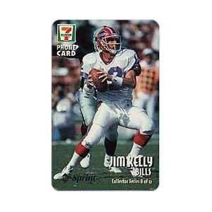   Phone Card 15m 7 Eleven 1996 NFL Football Jim Kelly (Bills) (#8/12