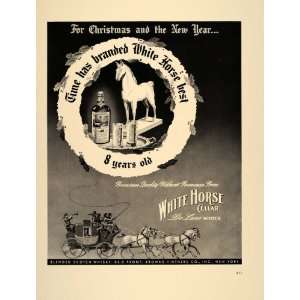  1941 Ad White Horse Cellar Scotch Whiskey Christmas 