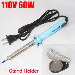 110V 60W Solder Soldering Iron Heat Tool + Stand Holder  