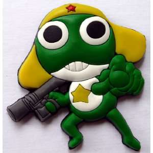   Sgt Frog Fridge Magnet ~ Refrigerator Magnet ~ holding gun green frog