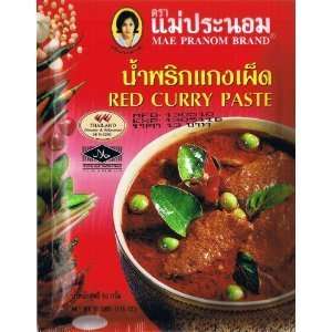  Mae Pranom Red Curry Paste 1.76 (Pack of 3) From Thailand 