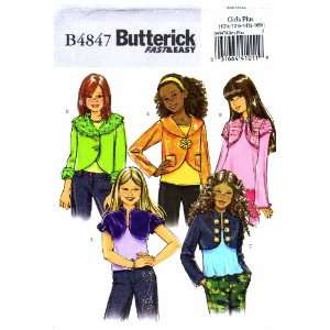  Butterick 4847 Sewing Pattern Girls Shrug Jacket Plus Size 