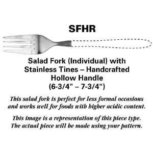  Wallace Rose Point (Sterling,1934,No Monograms) Salad Fork 
