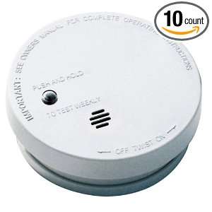 Kidde Battery Operated Smoke Alarm   10 Pack:  Industrial 