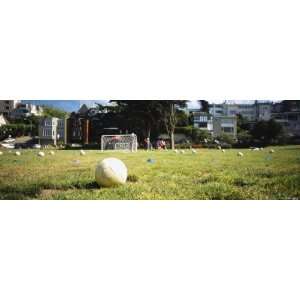  Soccer Balls in a Soccer Field, San Francisco, California 