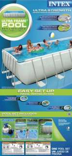 INTEX 24 x 12 x 52 Ultra Frame Rectangular Swimming Pool Set 