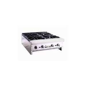 ARHP24 4 24in Commercial Counter Top Gas Hot Plate W/ 4 Open Burners