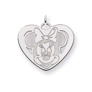  Sterling Silver Disney Minnie Heart Charm Jewelry