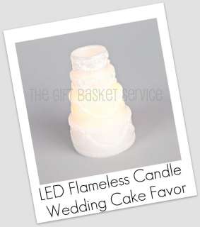 wedding favors WEDDING CAKE CANDLES flameless wax led set of 12 FREE 