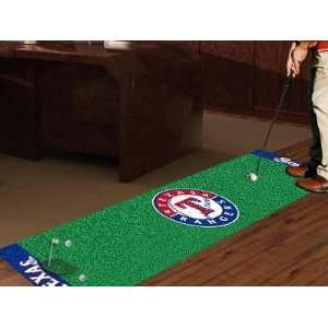   By FANMATS MLB   Texas Rangers Golf Putting Green Mat: Home & Kitchen