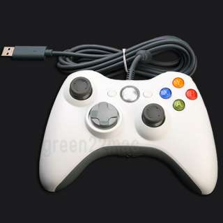 US WHITE WIRED CONTROLLER FOR XBOX 360 CONSOLE SYSTEM  