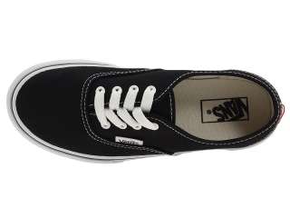   AUTHENTIC KIDS YOUTH BLACK WHITE CANVAS SKATE SHOES ALL SIZES  