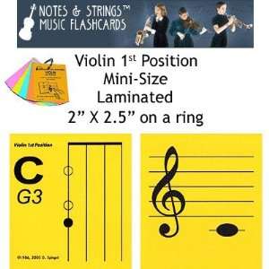  Notes & Strings Violin 1st Position 2X2.5 Mini On A Ring 