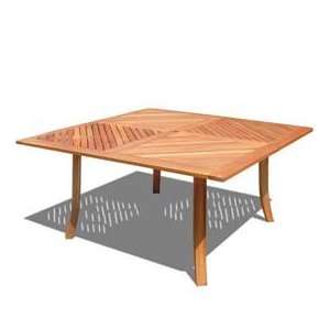  Vifah Outdoor Wood Square Table 60L X 60W X 29H: Patio 