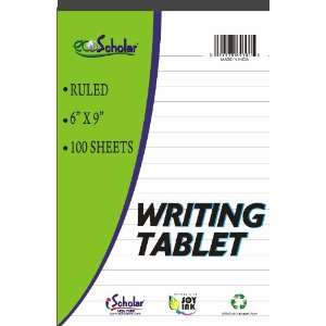  iScholar ecoScholar Writing Tablet, Ruled White, Recycled 